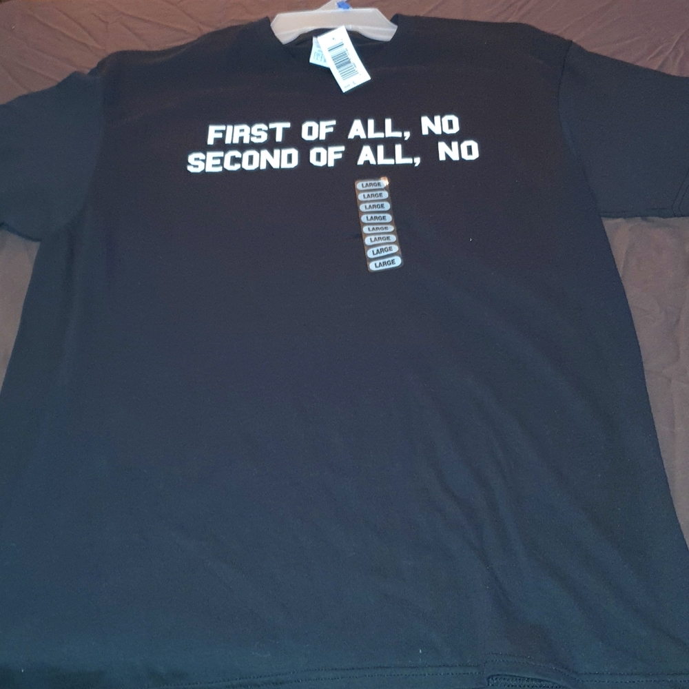 BLACK  First of all. NO Second of all No. Shirt size Large